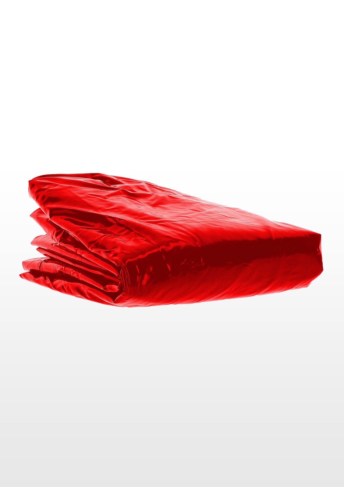 17175_RED_01 Wet Play King Size Bedsheet Red - obrazek 1