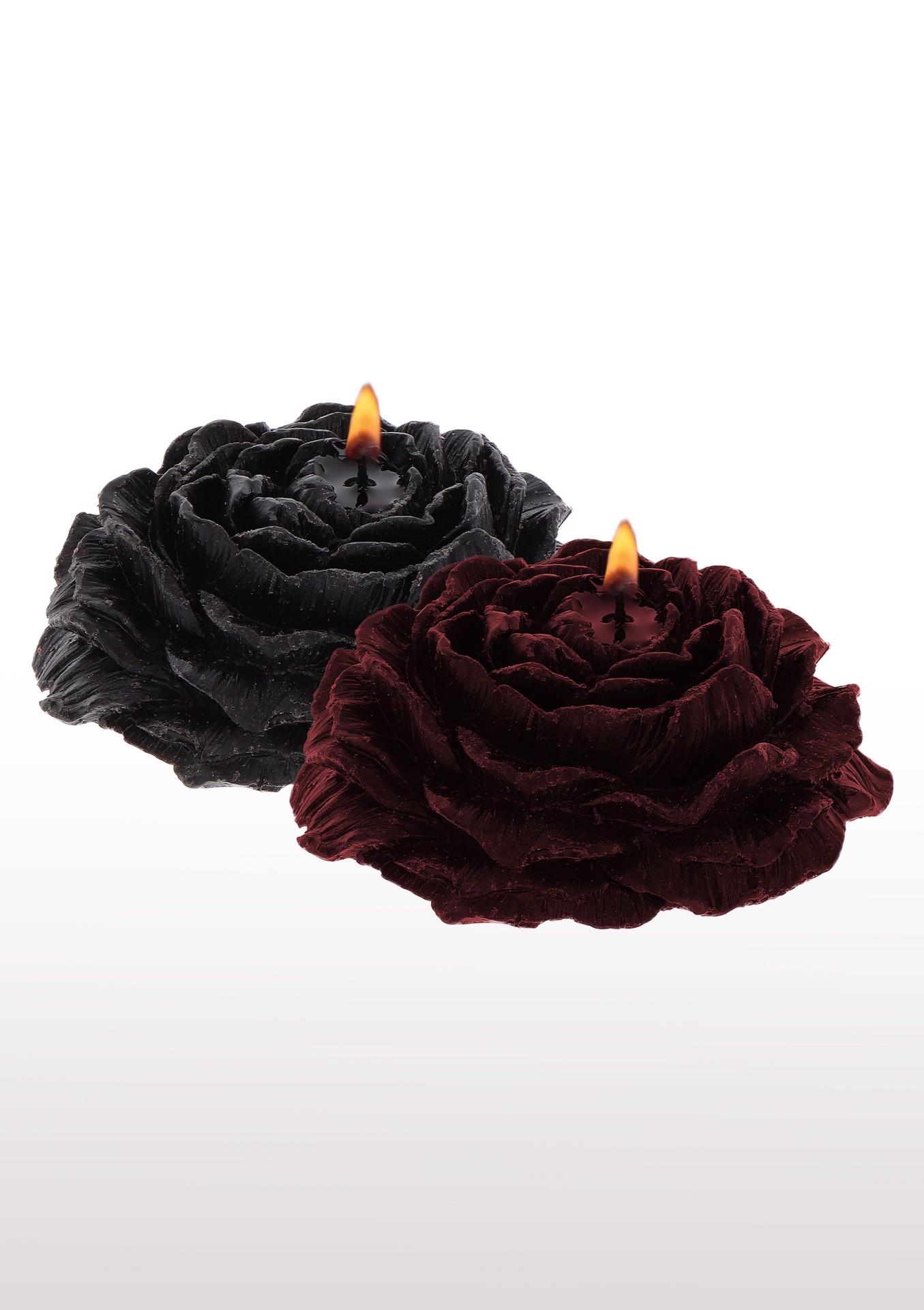 17177_RED_01 Rose Japanese Drip Candle 2pcs Red - obrazek 1
