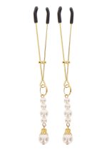 Tweezers With Pearls Gold - obrazek 5