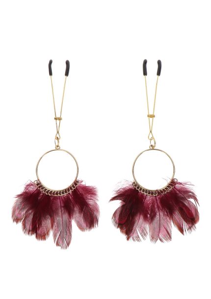 Tweezers With Feathers Gold