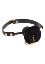 Rose Ball Gag with Plug Black - obrazek 2