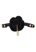 Rose Ball Gag with Plug Black - obrazek 4