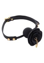 Rose Ball Gag with Plug Black - obrazek 5