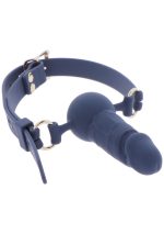 Silicone Penis Ball Gag Blue - obrazek 8