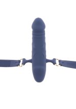 Silicone Breathable Penis Gag Blue - obrazek 12