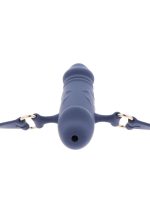 Silicone Breathable Penis Gag Blue - obrazek 13