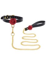 Wild Roses Collar & Leash Black - obrazek 14