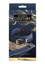 Bondage Couture Collar & Leash Blue - obrazek 2