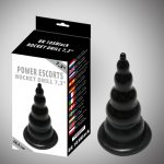 Rocket drill 7,3 inch black large anal plug 7,3 inch / 18,5 cm - obrazek 2
