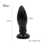 Rocket drill 3,4 inch black  anal plug 3,4 inch / 8,7 cm - obrazek 2