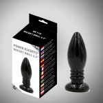 Rocket drill 3,4 inch black  anal plug 3,4 inch / 8,7 cm - obrazek 3