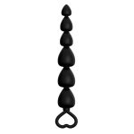 Plug-Power Escorts - Anal Beads Runner - Silicone-Black - obrazek 2