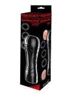 Quickes Pro - Vibrating masturbator + 3 pack cockring - obrazek 2