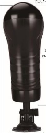Bull power black  wallmounted vibrating masturbator - obrazek 2