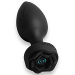 Power Escorts - Princess Plug - Remote Rose Design Plug - USB Rechargeable - 10 Functions - Black - obrazek 6
