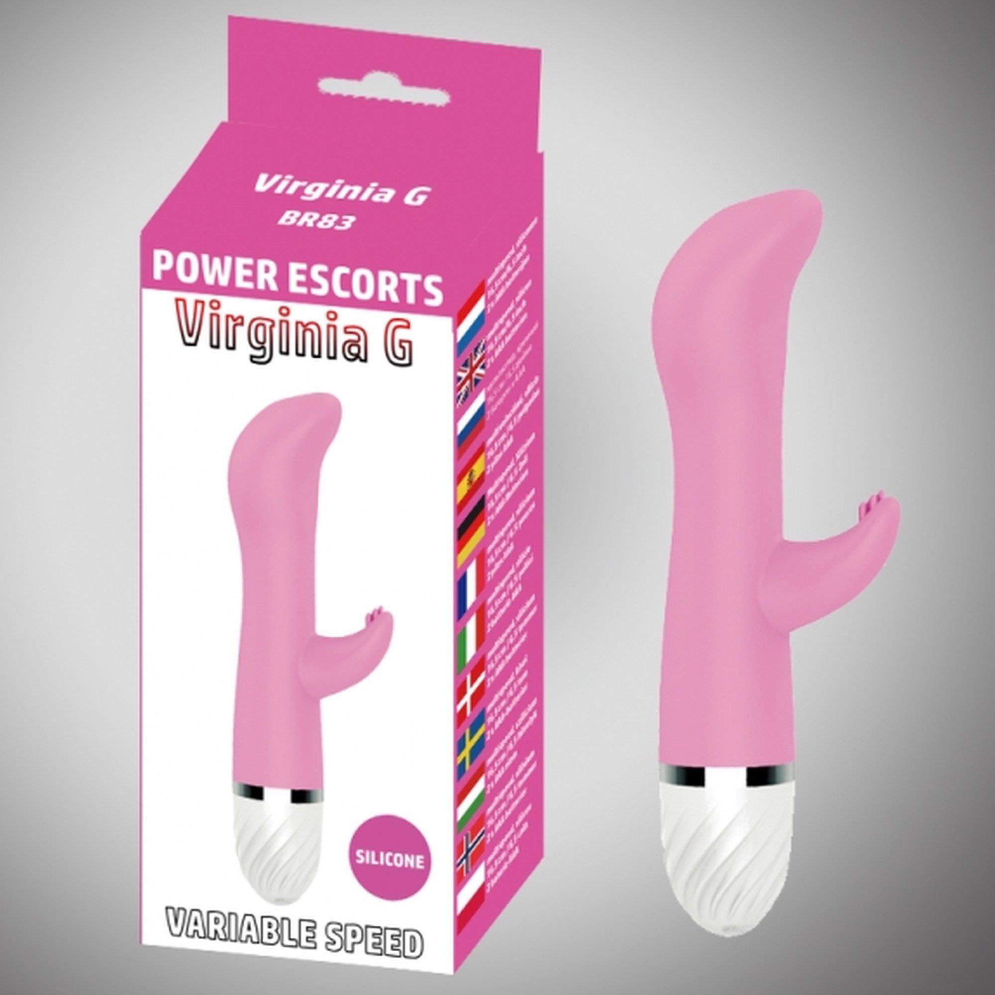 20-BR83-PINK Virginia g pink 17 cm silicone vibrating 10 speed - obrazek 1