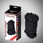 Kinky rope black soft bondage rope 5 meter - obrazek 2