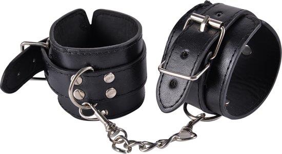 20-BR97-BLACK Kinky cuffs black adjustable cuffs - obrazek 1
