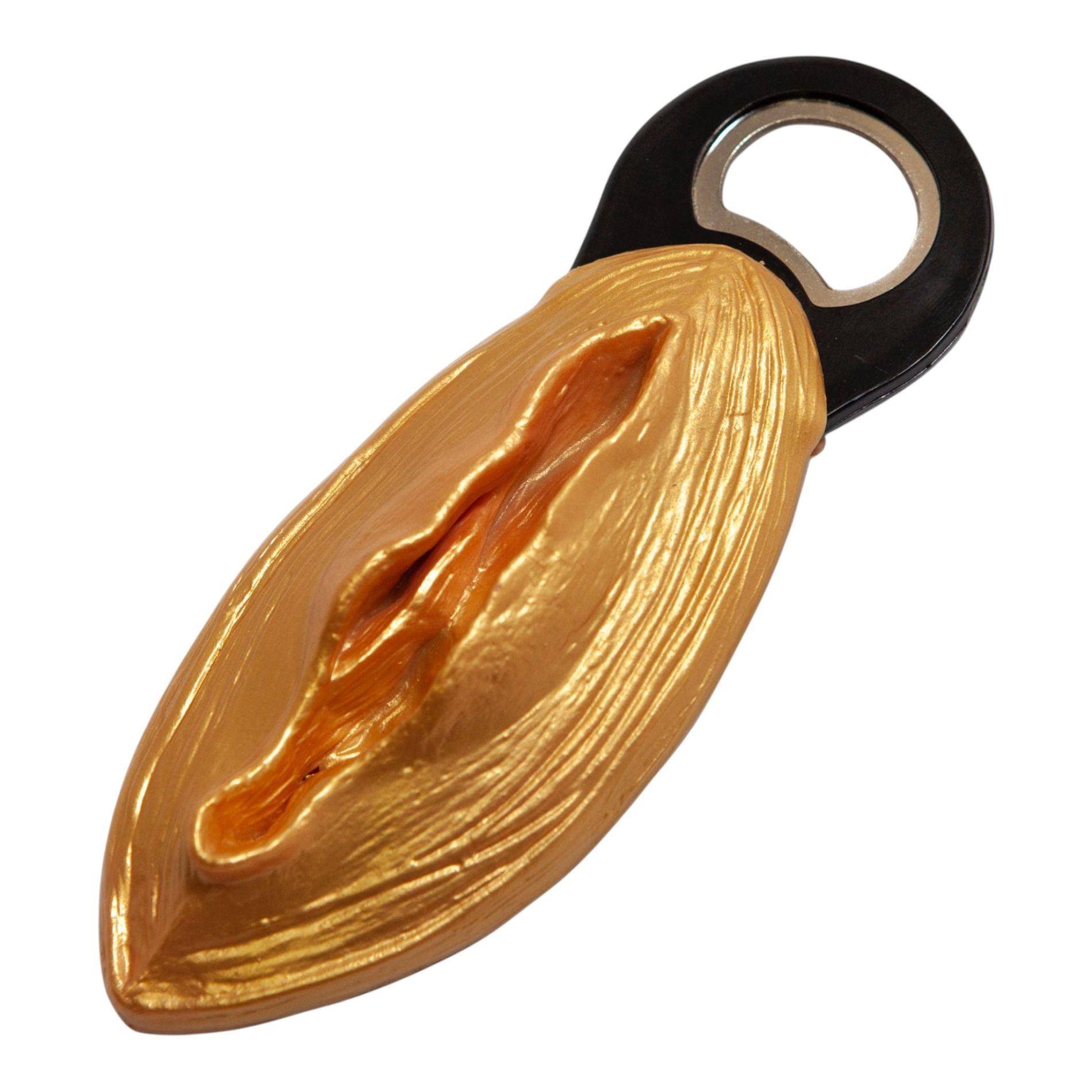 20-DS014-Gold_01 Kinky Pleasure - DS014 - Pussy Bottle Opener - Quirky and Fun Tool -Gold - obrazek 1