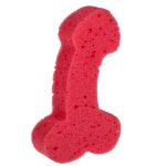 Zabawka - Bath Sponge Penis - 19cm Red - obrazek 2