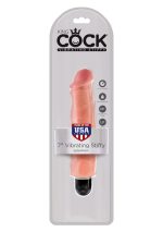 King Cock 7 Inch Vibr Stiffy Light skin tone - obrazek 2