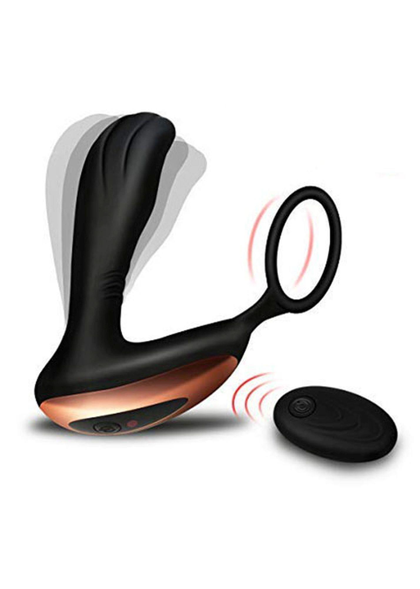 22-00015 Stymulator-Prostate Massager with Ring USB 10 Function / Remote Control - obrazek 1