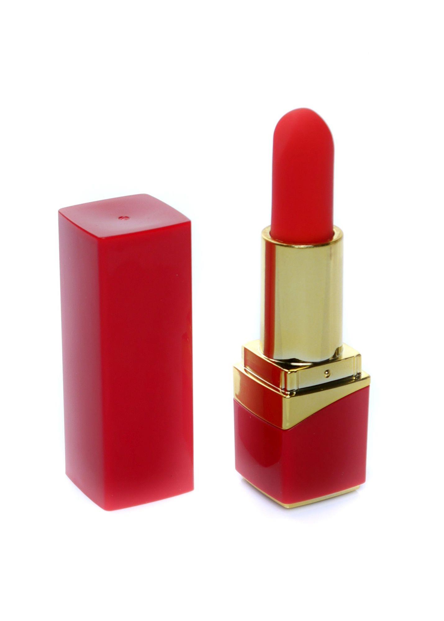 22-00021 Stymulator-Lipstick Vibrator - Red - obrazek 1