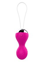 Kulki-Vibrating Silicone Kegel Balls USB 10 Function / Remote control -Pink - obrazek 2