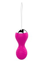 Kulki-Vibrating Silicone Kegel Balls USB 10 Function / Remote control -Pink - obrazek 3