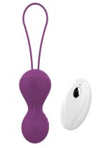 Kulki-Vibrating Silicone Kegel Balls USB 10 Function / Remote control -Purple - obrazek 2