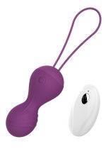 Kulki-Vibrating Silicone Kegel Balls USB 10 Function / Remote control -Purple - obrazek 3