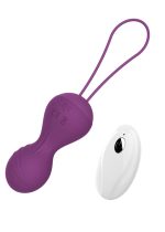 Kulki-Vibrating Silicone Kegel Balls USB 10 Function / Remote control -Purple - obrazek 5