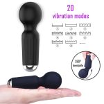 Stymulator-Rechargeable Mini Masager USB 20 Functions - Pink - obrazek 5