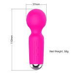 Stymulator-Rechargeable Mini Masager USB 20 Functions - Pink - obrazek 6