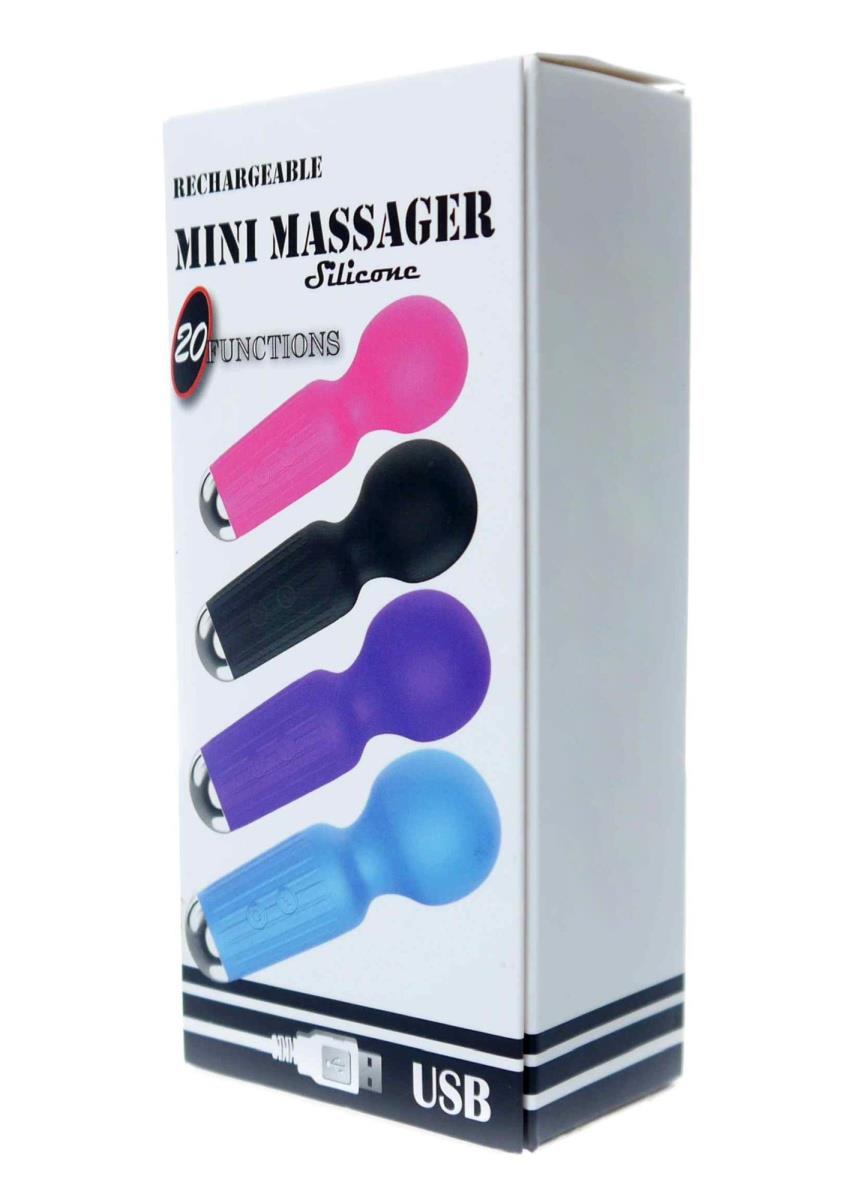 22-00041_06 Stymulator-Rechargeable Mini Masager USB 20 Functions - Blue - obrazek 1
