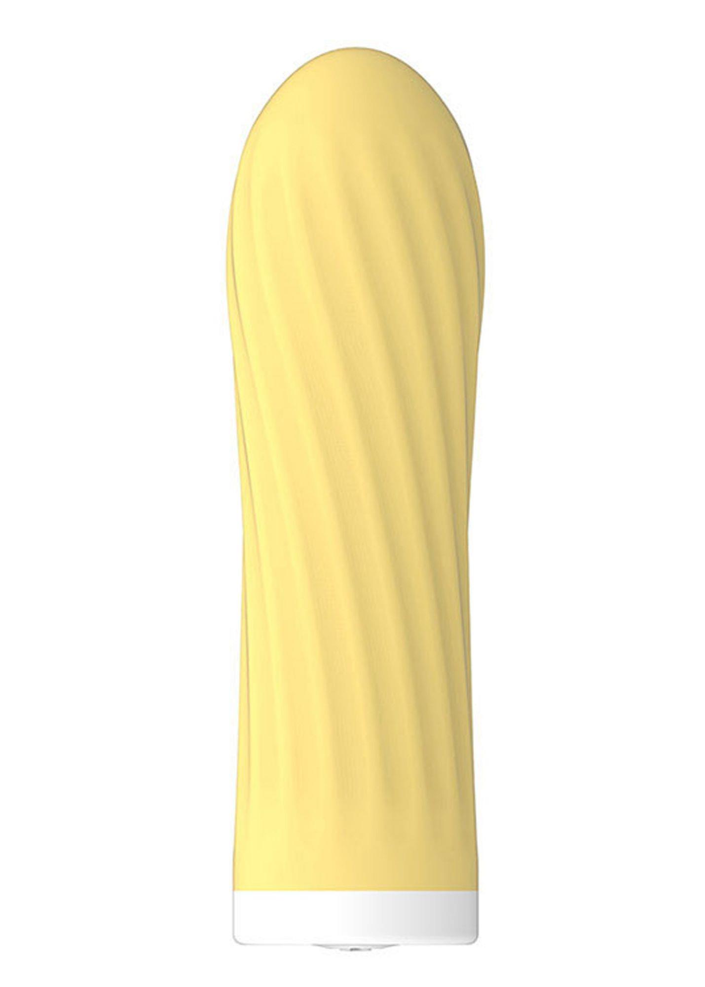 22-00043 Stymulator-Rechargeable Silicone Touch Vibrator USB 10 Functions - Yellow - obrazek 1
