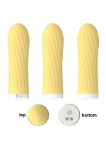 Stymulator-Rechargeable Silicone Touch Vibrator USB 10 Functions - Yellow - obrazek 4