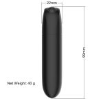 Stymulator-Rechargeable Powerful Bullet Vibrator USB 20 Functions - Shine Black - obrazek 7