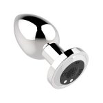 Stymulator-Rechargeable Butt Plug Vibrator USB 10 Functions - Silver - obrazek 2
