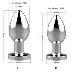 Stymulator-Rechargeable Butt Plug Vibrator USB 10 Functions - Silver - obrazek 5