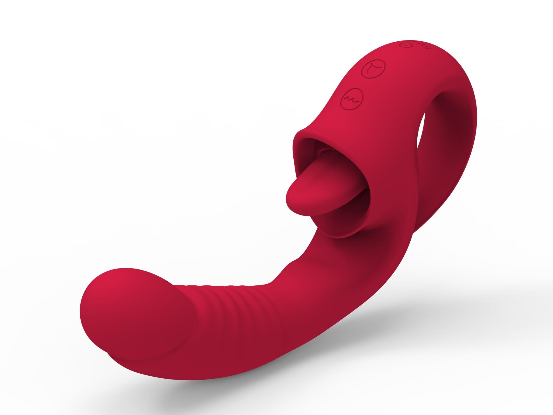 22-00056 Wibrator - Rechargeable Licking Vibrator USB 10 Functions - obrazek 1
