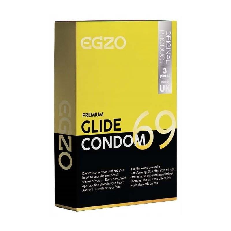 23-00036 Prezerwatywy EGZO traditional condom GLIDE 3pc - obrazek 1