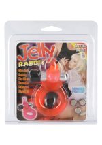 Jelly Rabbit Cockring Red - obrazek 2