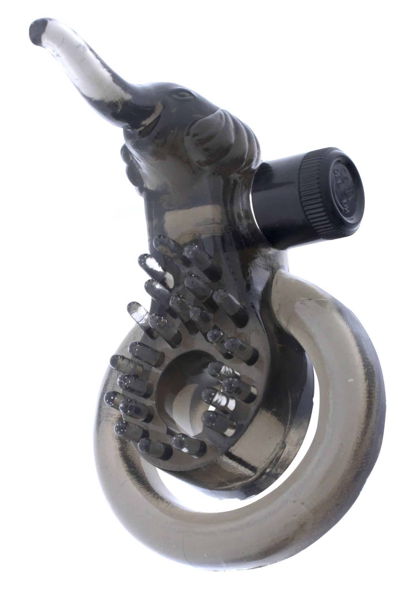 25124_TRANSPA_01 Cock & Ball Ring Elephant Transparent - obrazek 1