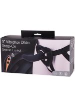 Vibration Dildo Strap-On 5inch Black - obrazek 2