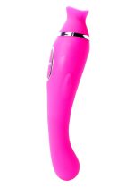 Vibrator-HELEN Pink - 12 vibration functions / 8 stimulation functions USB - obrazek 2
