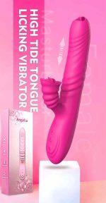 Wibrator-Angelia USB 3 functions of thrusting / 20 vibrations Pink - obrazek 2