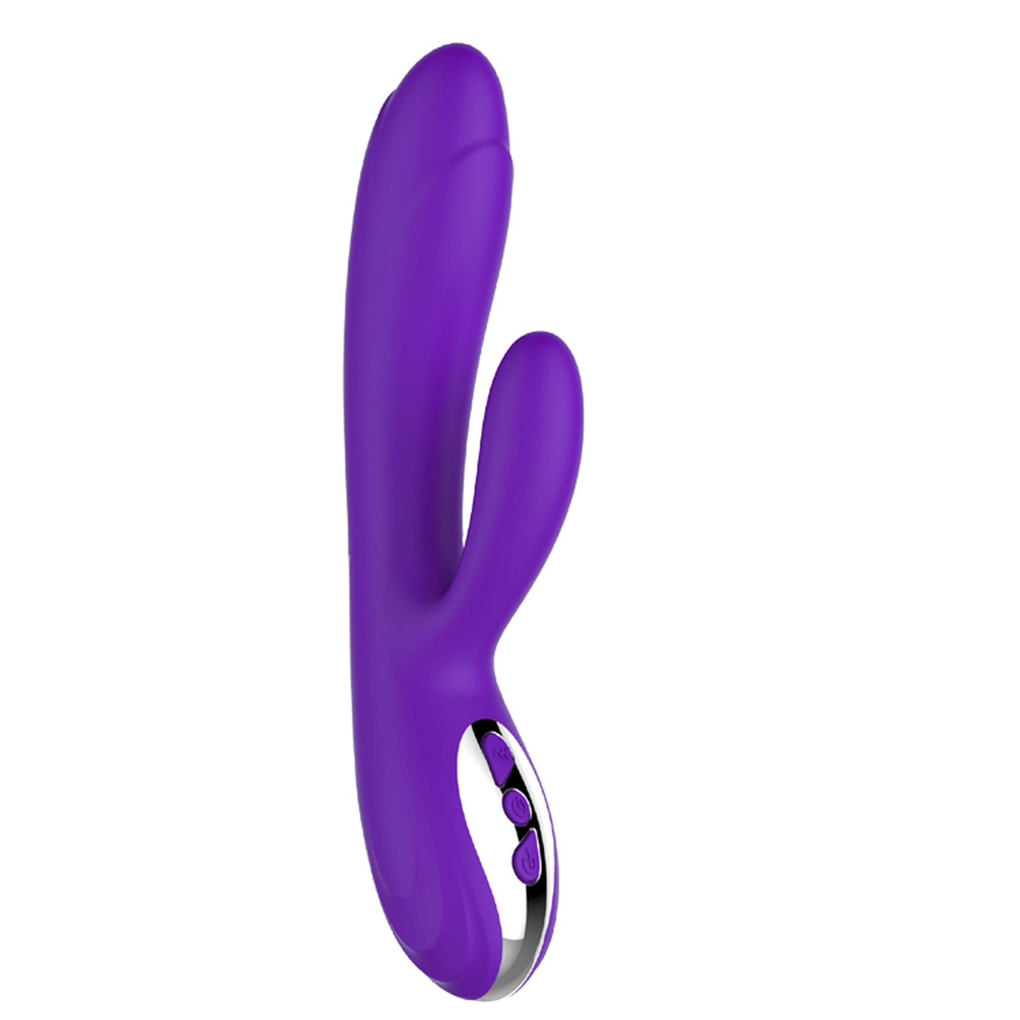 26-00145-2 Wibrator-Joker Heating Double Vibrating Massage Stick -Purple - obrazek 1
