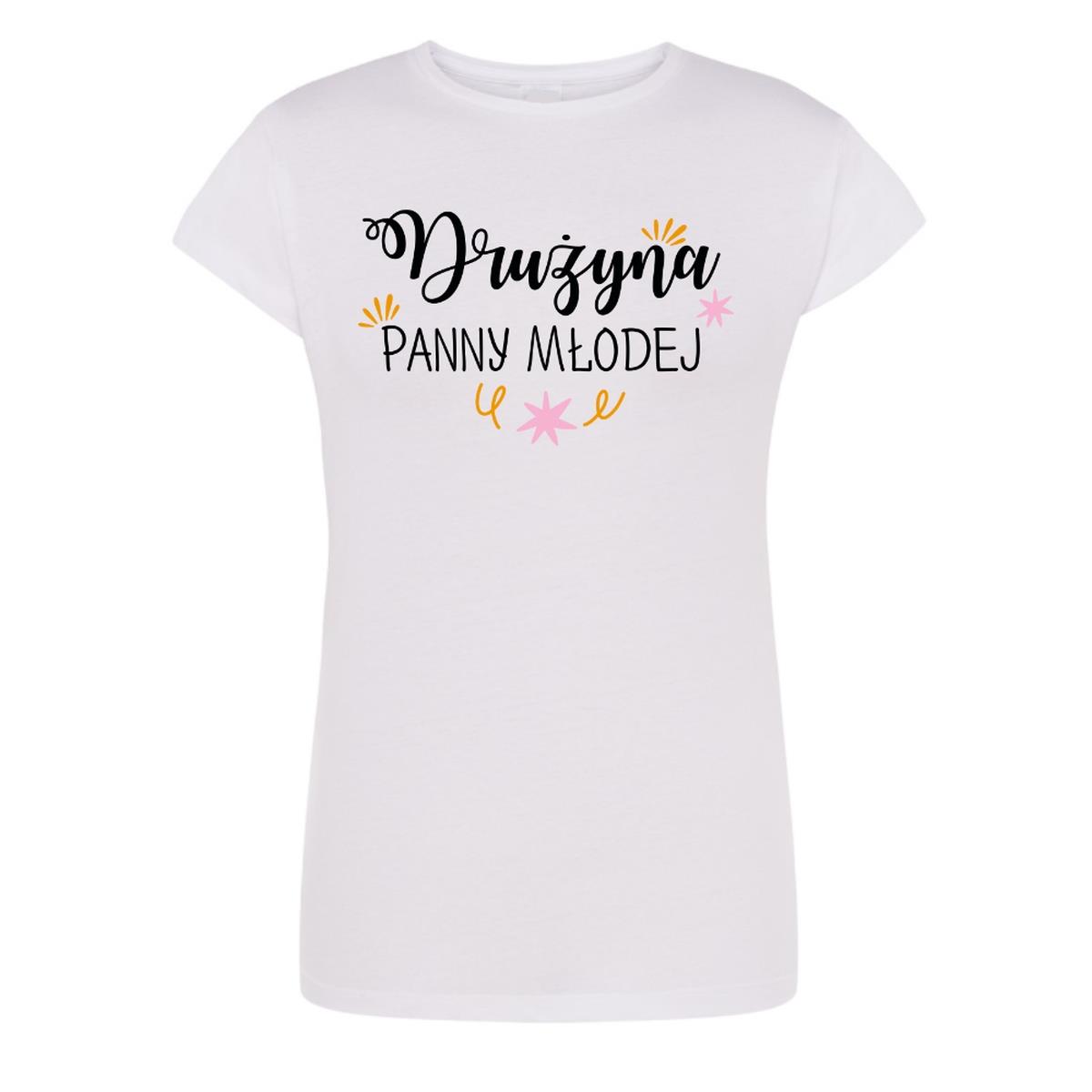 28-00135 Biała koszulka damska "Drużyna Panny Mlodej" M - obrazek 1