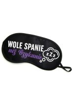 Maska-Opaska na oczy """"WOLĘ SPANIE NIŻ BZYKANIE"""" - obrazek 2